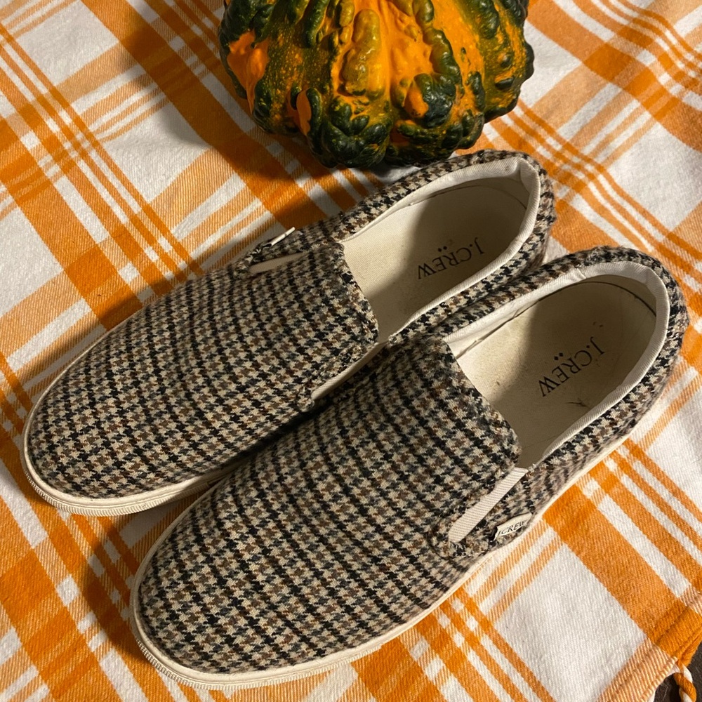 J.CREW slip ons. Worn three times. They say 10 but fit more like 11.